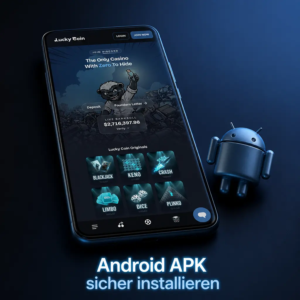 Android APK sicher installieren: Lucky Coin App Download über Website und Quelle auf Android erlauben