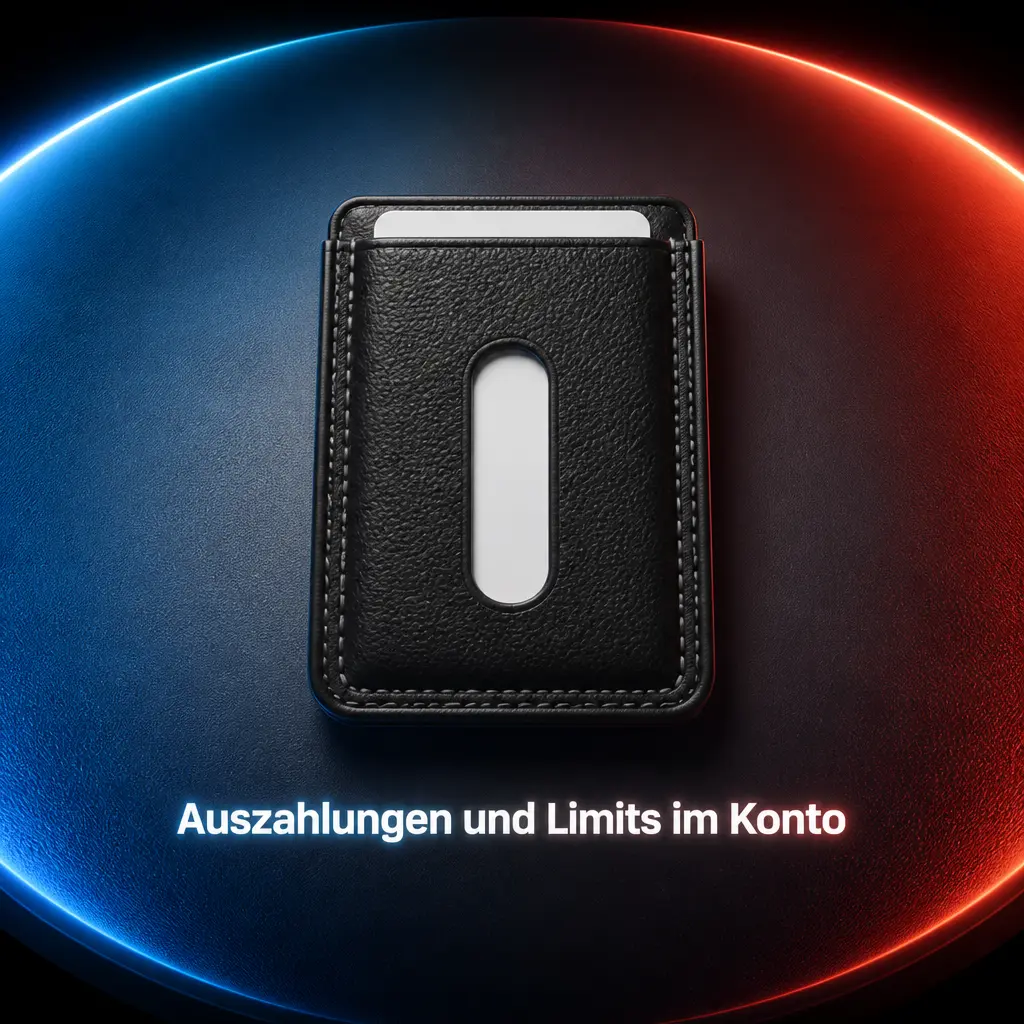 Lucky Coin Kontoansicht für Auszahlungen, Limits, KYC-Prüfung und Zahlungsmethoden wie Karte, Bank und Krypto