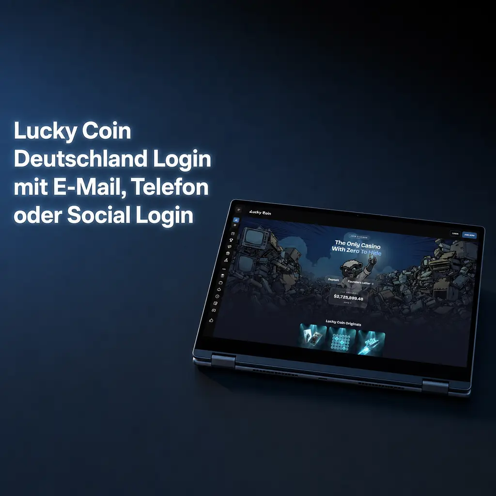 Lucky Coin Deutschland Anmeldung per E-Mail, Telefon oder sozialem Netzwerk für Konto, Bonus und Sportwetten
