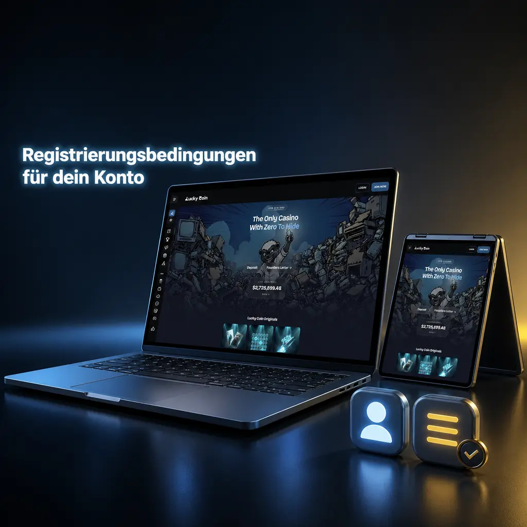 Registrierungsbedingungen: ein Konto pro Spieler, korrekte Daten und KYC-Prüfung gegen Kontosperre