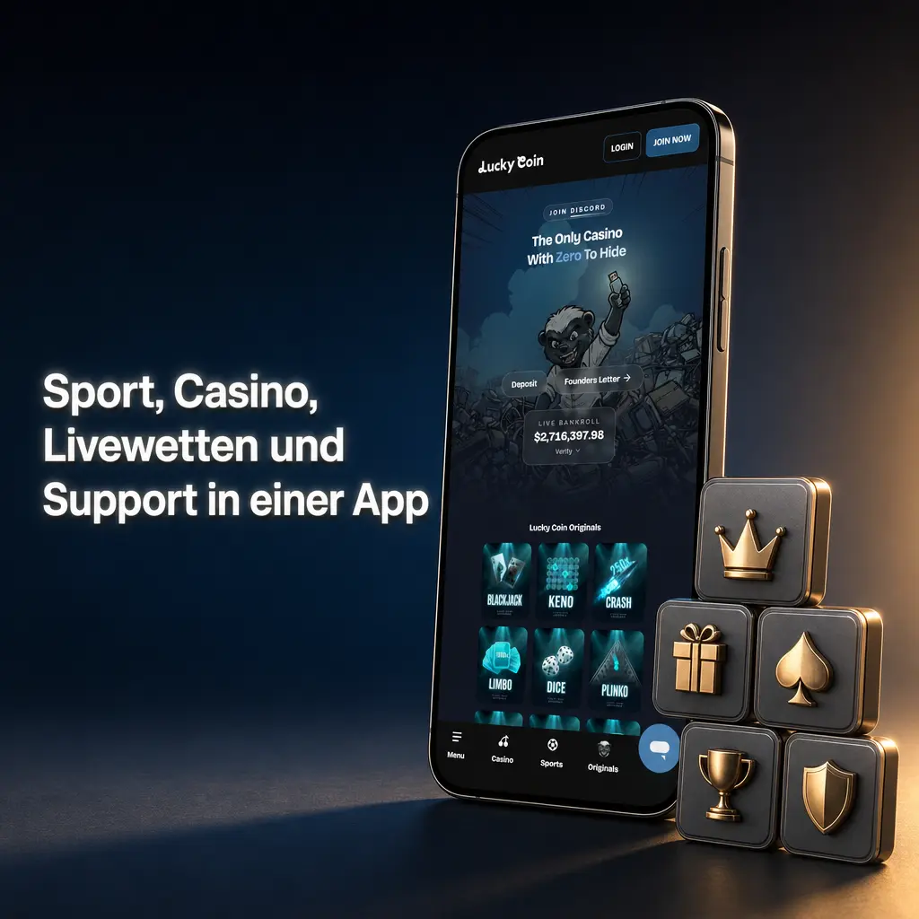 Mobile App für Sportwetten, Livewetten, Casino, Streams, Boni und Support mit Wettschein