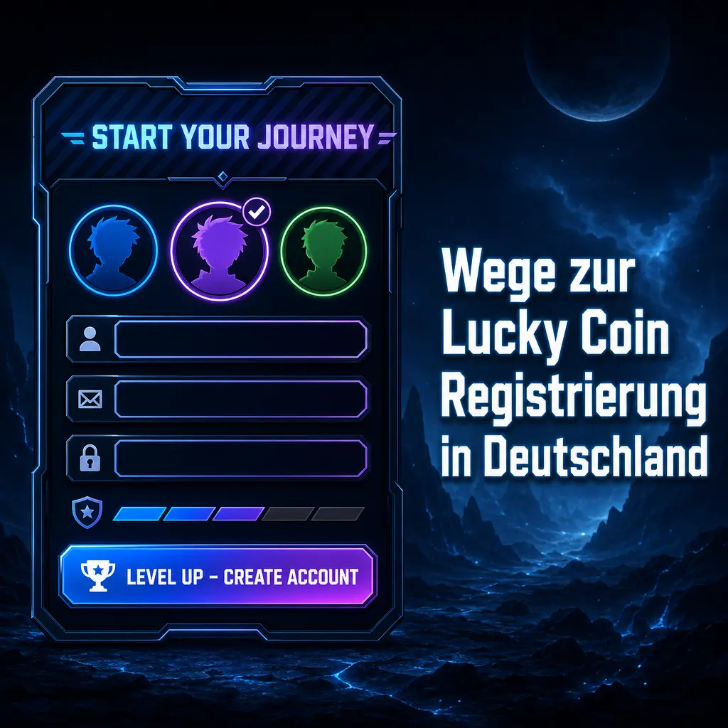 Lucky Coin Registrierung in Deutschland mit Formular, Express-Anmeldung, sozialer Anmeldung und mobiler Web-App